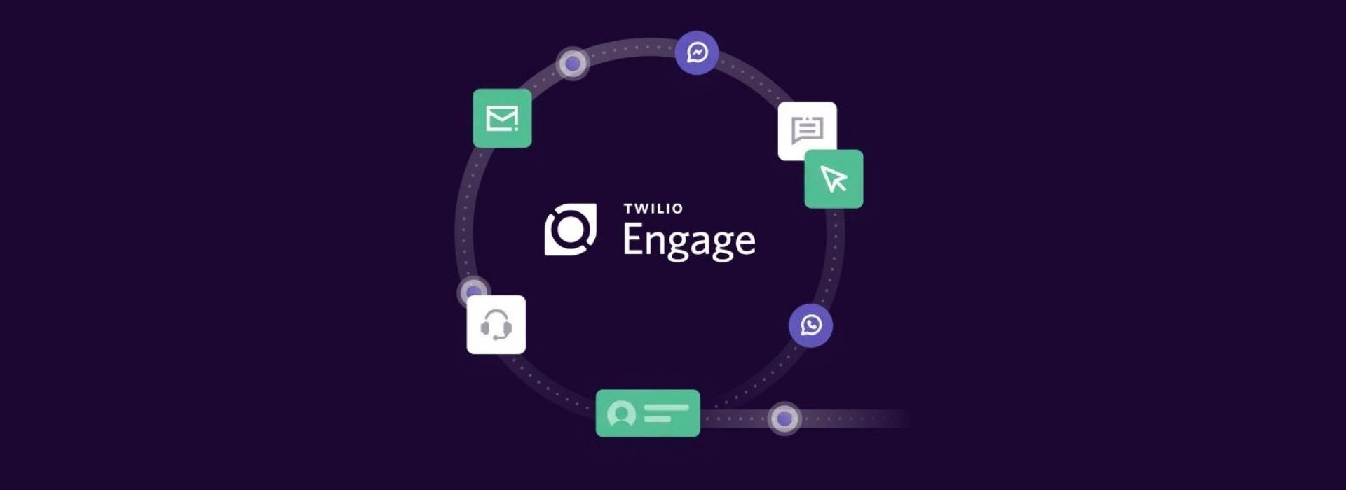 En tant que plateforme d'automatisation de croissance, Twilio Engage aide les spécialistes du marketing à proposer des campagnes omnicanales, adaptées à l'ère numérique. Logo Twilio