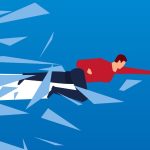 Homme brisant la glace