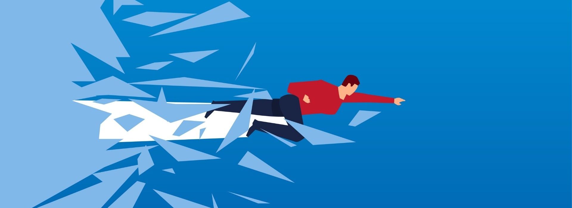 Il y a différents indicateurs à connaître pour suivre vos performances en prospection, Et vous constaterez assez vite que certains sont plus importants à suivre que d’autres Homme brisant la glace