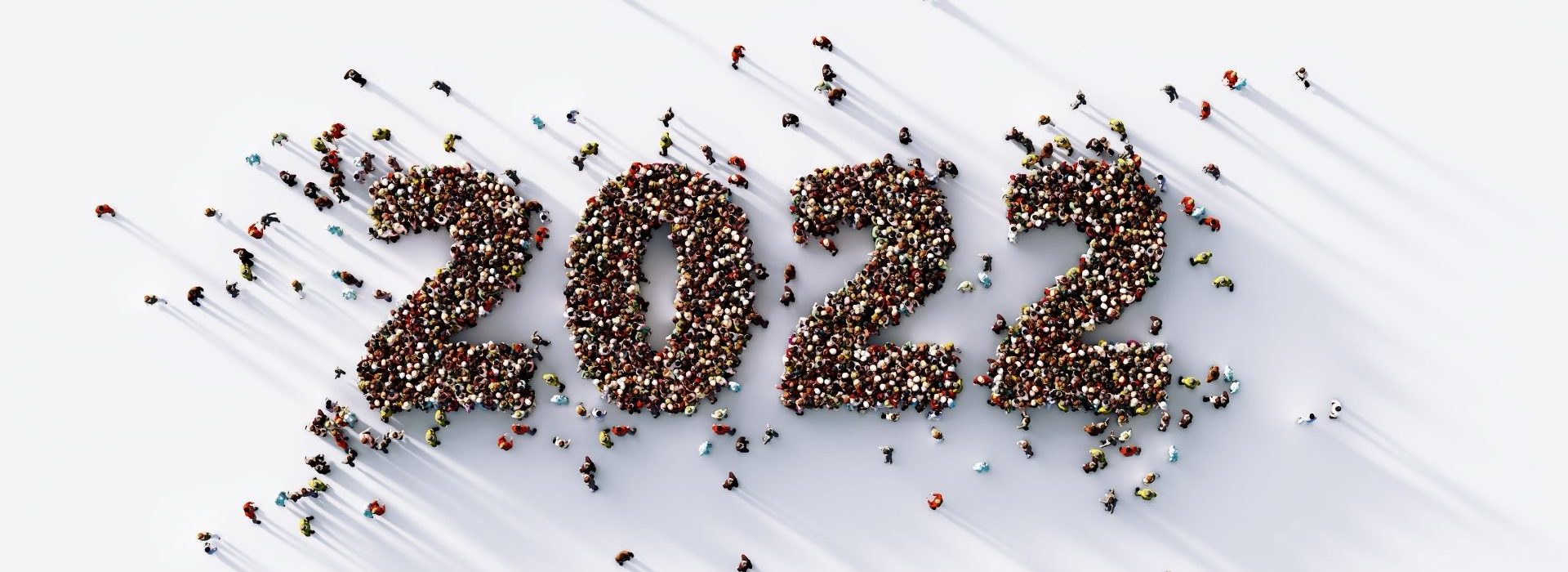 UKG (Ultimate Kronos Group), dévoile les résultats de ses recherches sur les grandes tendances RH 2022. 2022 écrit avec des personnes qui forment les nombres