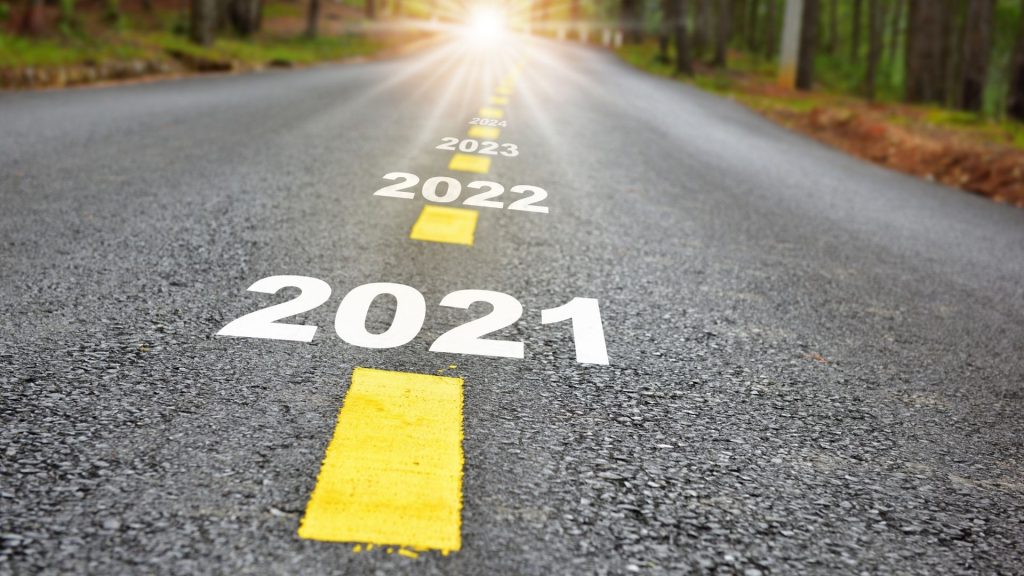 Route avec les années 2021 / 2022