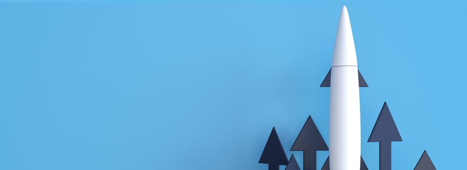 Le Sales Enablement vous permettra de poser les bases pour avoir un business fonctionnel ou encore pour faire passer votre entreprise à un autre niveau. Une fusée sur un fond bleu