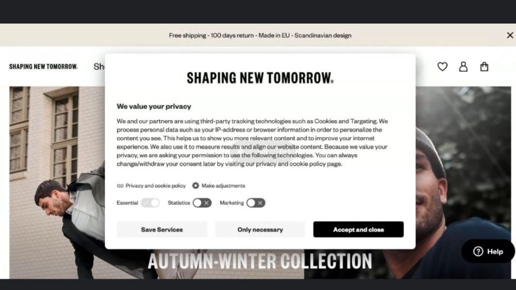 Face à une règlementation de plus en plus pointue, les cookies tiers, clé du business model de la publicité digitale, ne seront plus qu’un lointain souvenir à horizon 2023 Bandeau de gestion du consentement - Usercentrics
