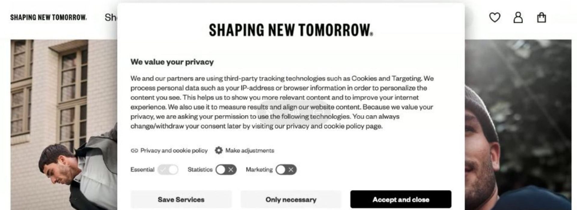 Face à une règlementation de plus en plus pointue, les cookies tiers, clé du business model de la publicité digitale, ne seront plus qu’un lointain souvenir à horizon 2023 Bandeau de gestion du consentement - Usercentrics