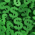 Symbole dollars verts