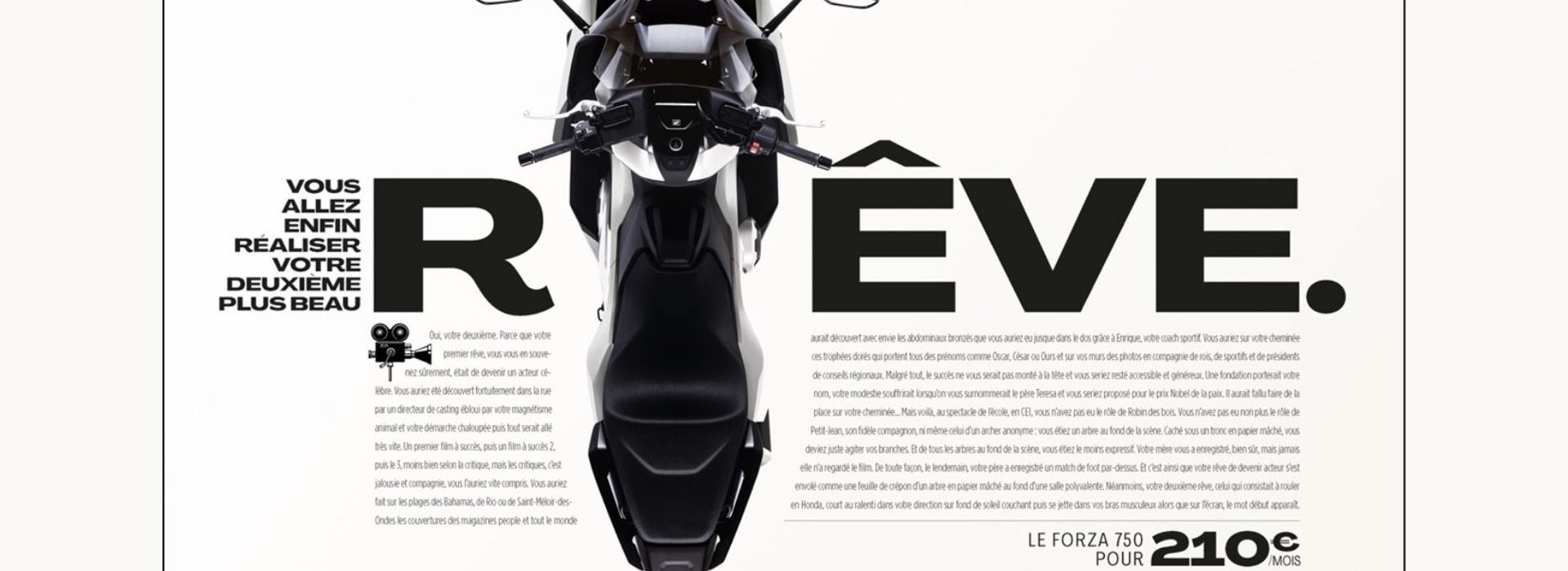 Quel est votre deuxième plus grand rêve ? Une campagne signée DDB Paris pour Honda Moto France Moto