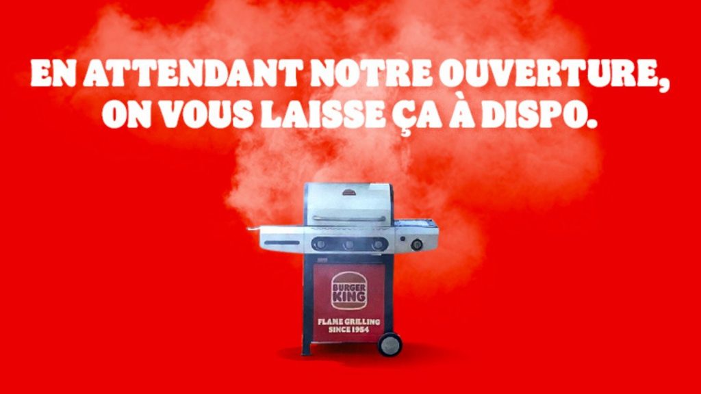 Burger King Belgique met à disposition un barbecue en attendant l’ouverture de son prochain restaurant Barbecue