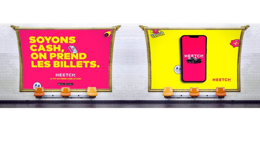 La nouvelle campagne Pop de Heetch Panneau dans le métro
