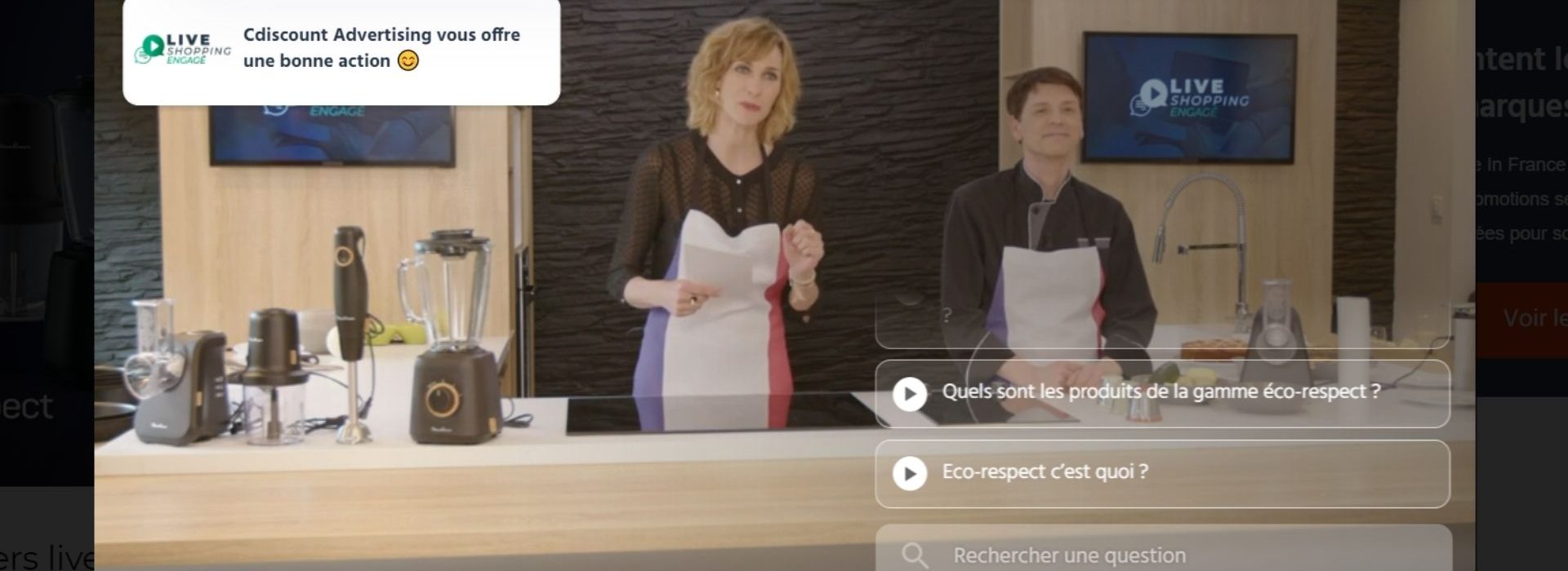 Cdiscount, innove avec le live shopping engagé Live Shopping Cdiscount