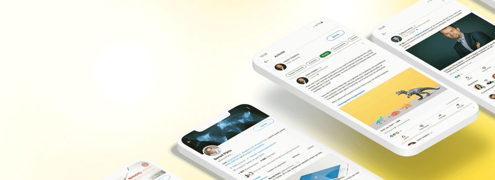 Licornes françaises : AmazingContent analyse l’influence des entrepreneurs français sur les réseaux sociaux Captures de smartphone