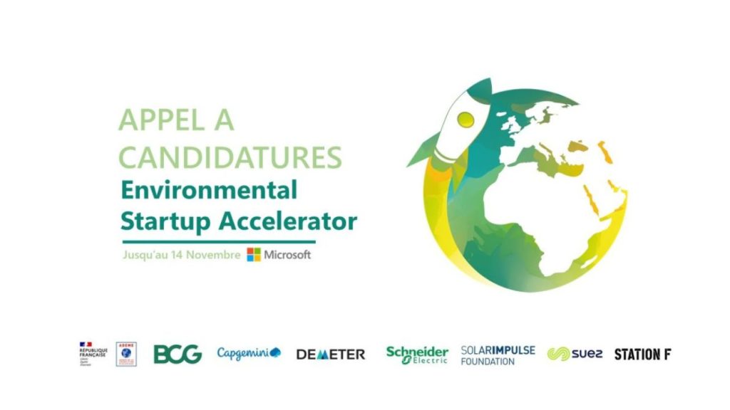 Microsoft France lance la deuxième promotion de son Environmental Startup Accelerator Logo Environmental Startup Accelerator