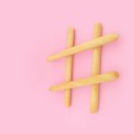 Symbole Hashtag fait avec des biscuits