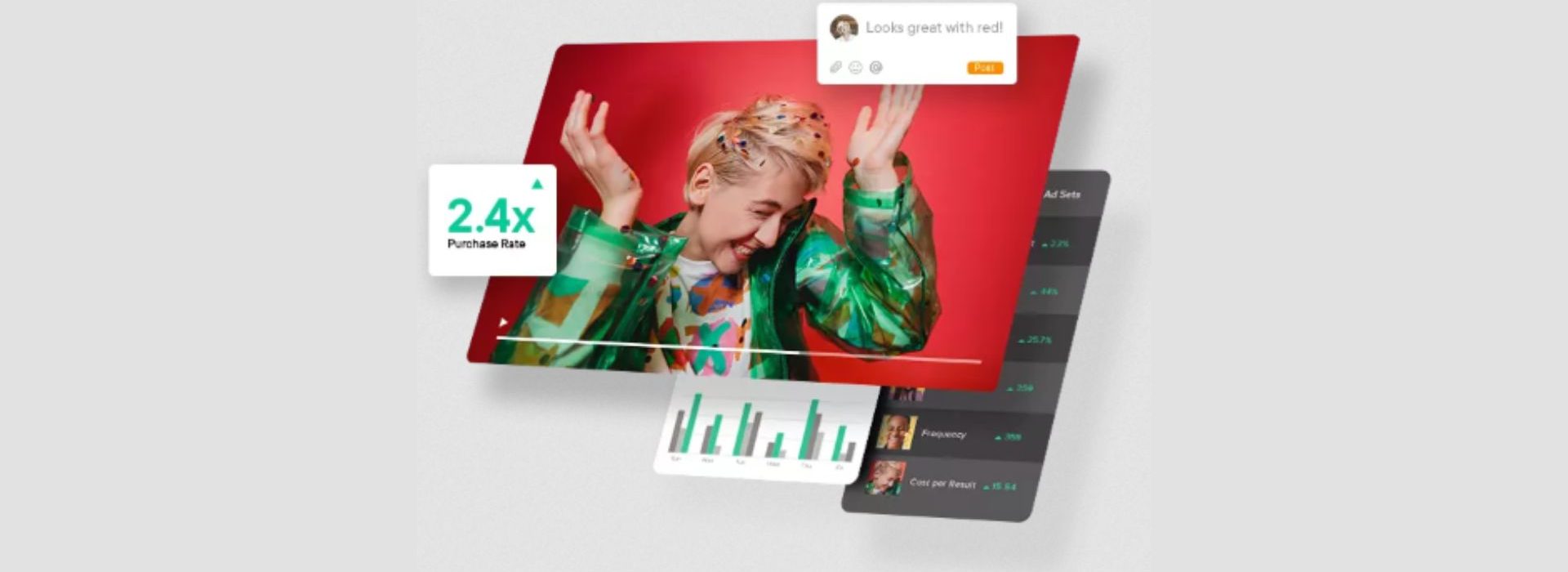 Comment le scoring créatif donne aux campagnes publicitaires un avantage concurrentiel ? Femme heureuse levant les bras