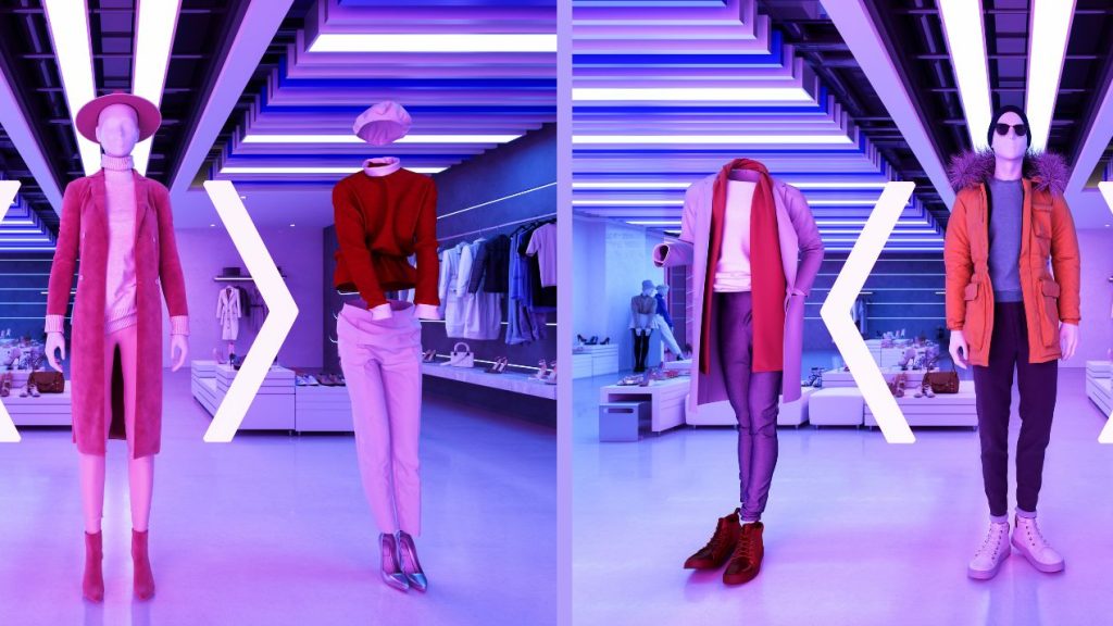 Quelles sont les 10 tendances à venir dans le secteur du retail ? Metaverse et concept VR. Achats en réalité augmentée avec les technologies de simulation de visualisation de vêtements