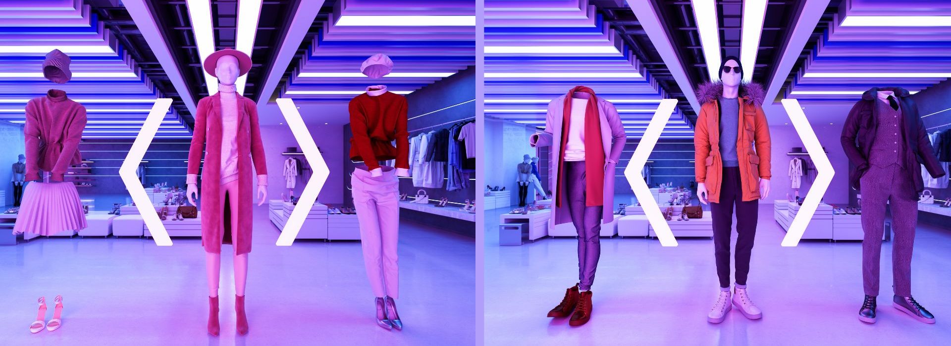 Quelles sont les 10 tendances à venir dans le secteur du retail ? Metaverse et concept VR. Achats en réalité augmentée avec les technologies de simulation de visualisation de vêtements