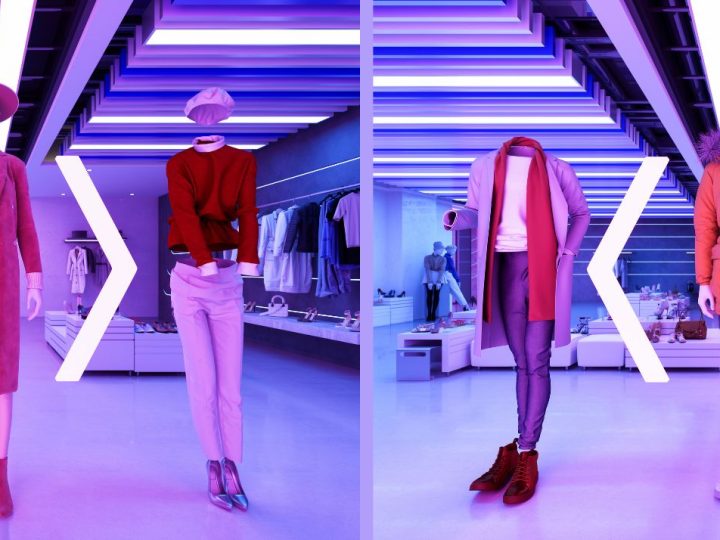 Metaverse et concept VR. Achats en réalité augmentée avec les technologies de simulation de visualisation de vêtements