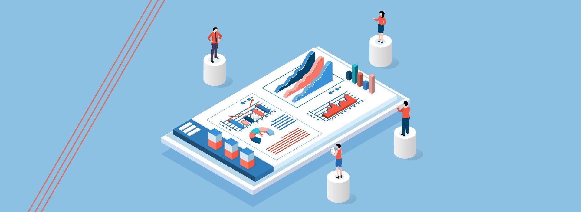Comment les marketeurs du monde se préparent à une année économique difficile ? Illustration - Personnes suivant leurs statistiques