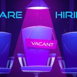 bannière avec une chaise vacante sous les projecteurs