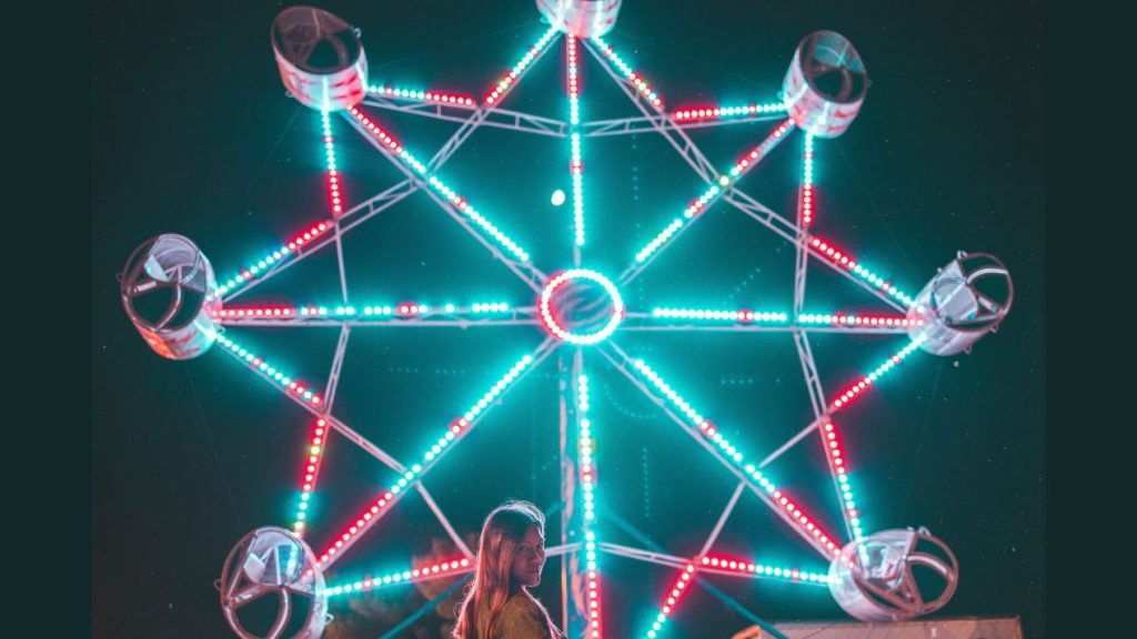 Grande roue de fête forraine