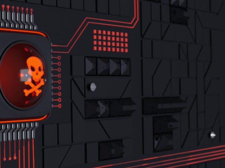 Tête de mort sur fond noir