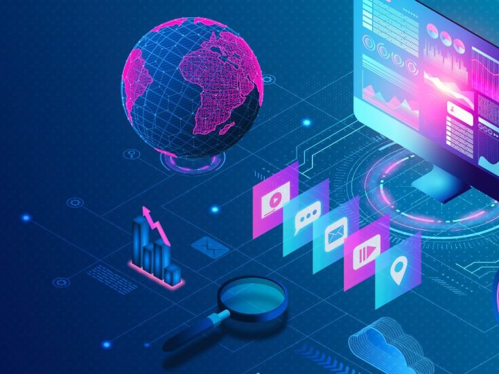 Plateforme d’achat média et concept de marketing programmatique - Illustration 3D - Illustrations