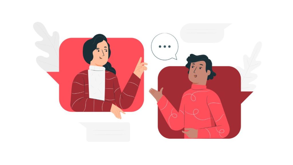 La vente consultative est une approche qui positionne le commercial plus comme un conseiller que comme un vendeur pour aider l'acheteur à trouver la meilleure solution à son problème Bulles de conversation