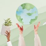 Main Présentant Le Remix De L'environnement Durable De La Terre