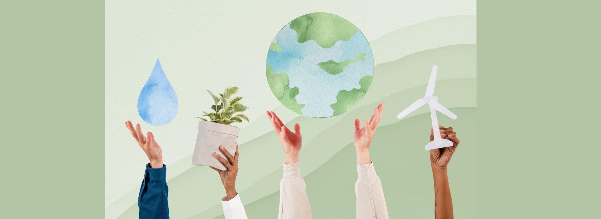 La Communauté des Entreprises à Mission publie le 6e baromètre de l’Observatoire des Sociétés à Mission. Main Présentant Le Remix De L'environnement Durable De La Terre