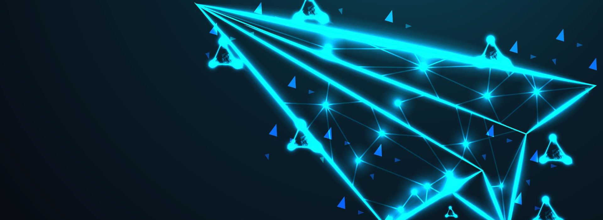 Les données sont essentielles au succès de vos ventes, pourvu qu'elles soient utilisées correctement Avion en papier fil abstrait treillis métallique polygonal ressemblant à une constellation