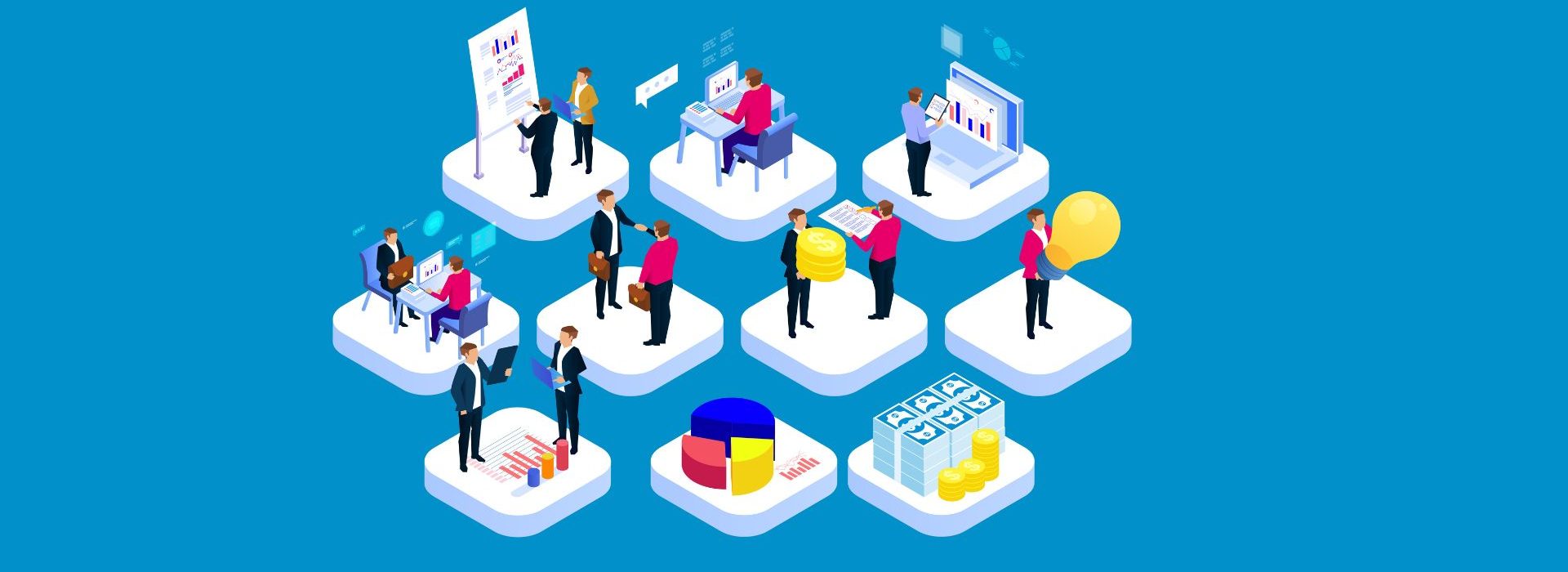 Découvrez la nouvelle version de L’ADN DATA Illustration personnages business