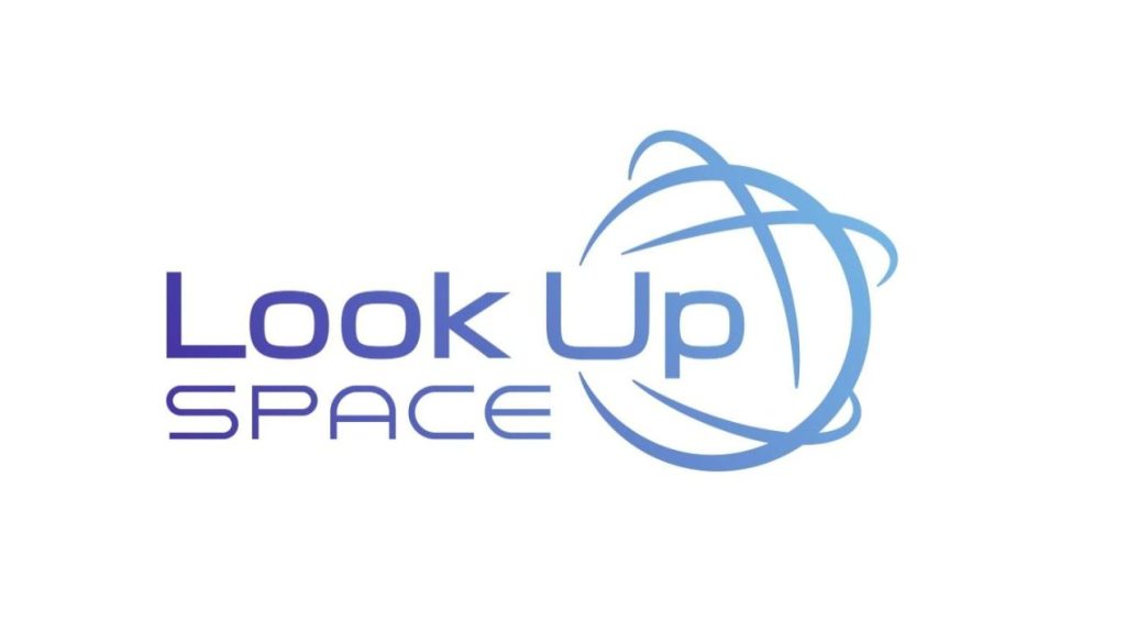 Look Up Space réunit 14 millions d’euros pour sécuriser les activités spatiales en orbite et rendre l’espace durable. Logo Look Up Space