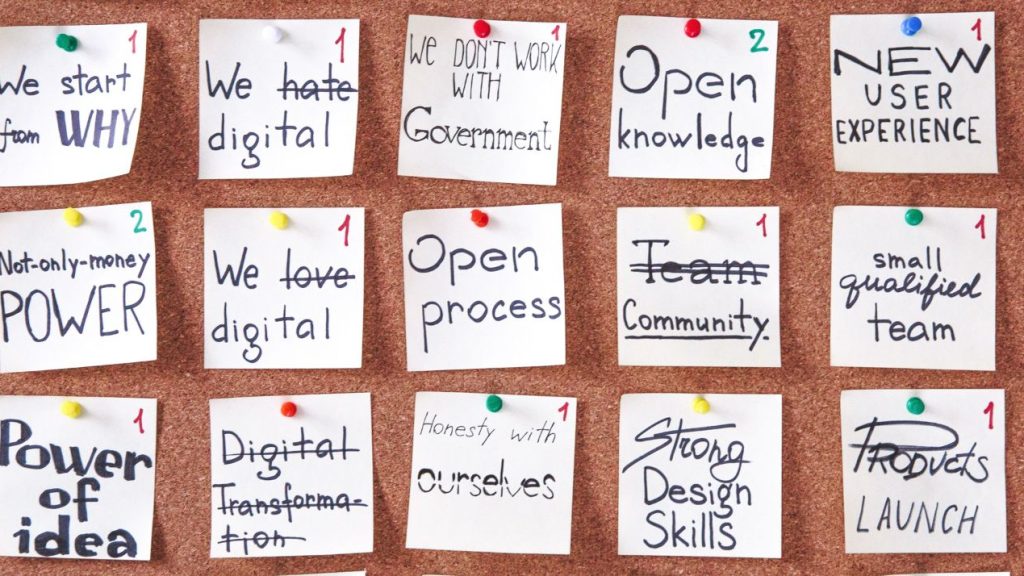 3 tactiques pour manager votre équipe de façon optimale pendant les vacances d’été Post- it sur un tableau