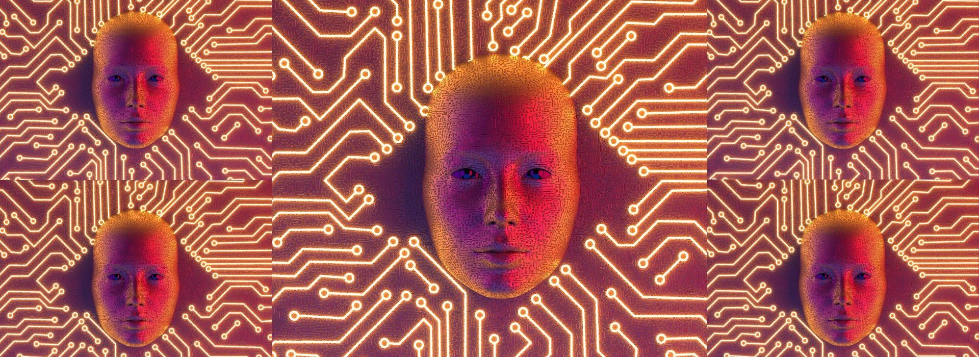 Les pièges de l’IA dans le recrutement : comment les éviter Visages d'une intelligence artificielle