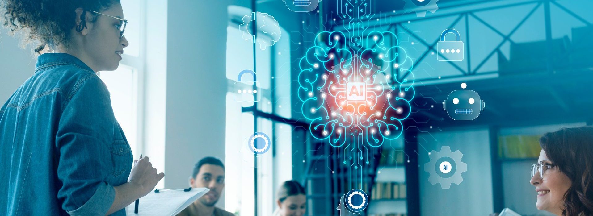 Quels sont les avantages de l’intelligence artificielle pour le marketing ? Personne utilisant IA au travail