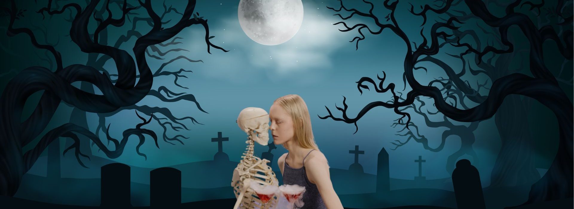 Redonner vie aux leads morts avec le marketing de réanimation Femme partageant un verre avec un squelette