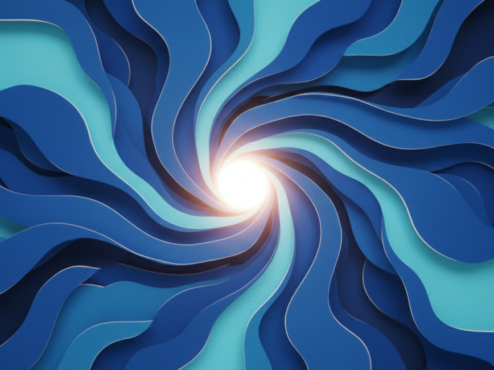 blue-paper-art-concept